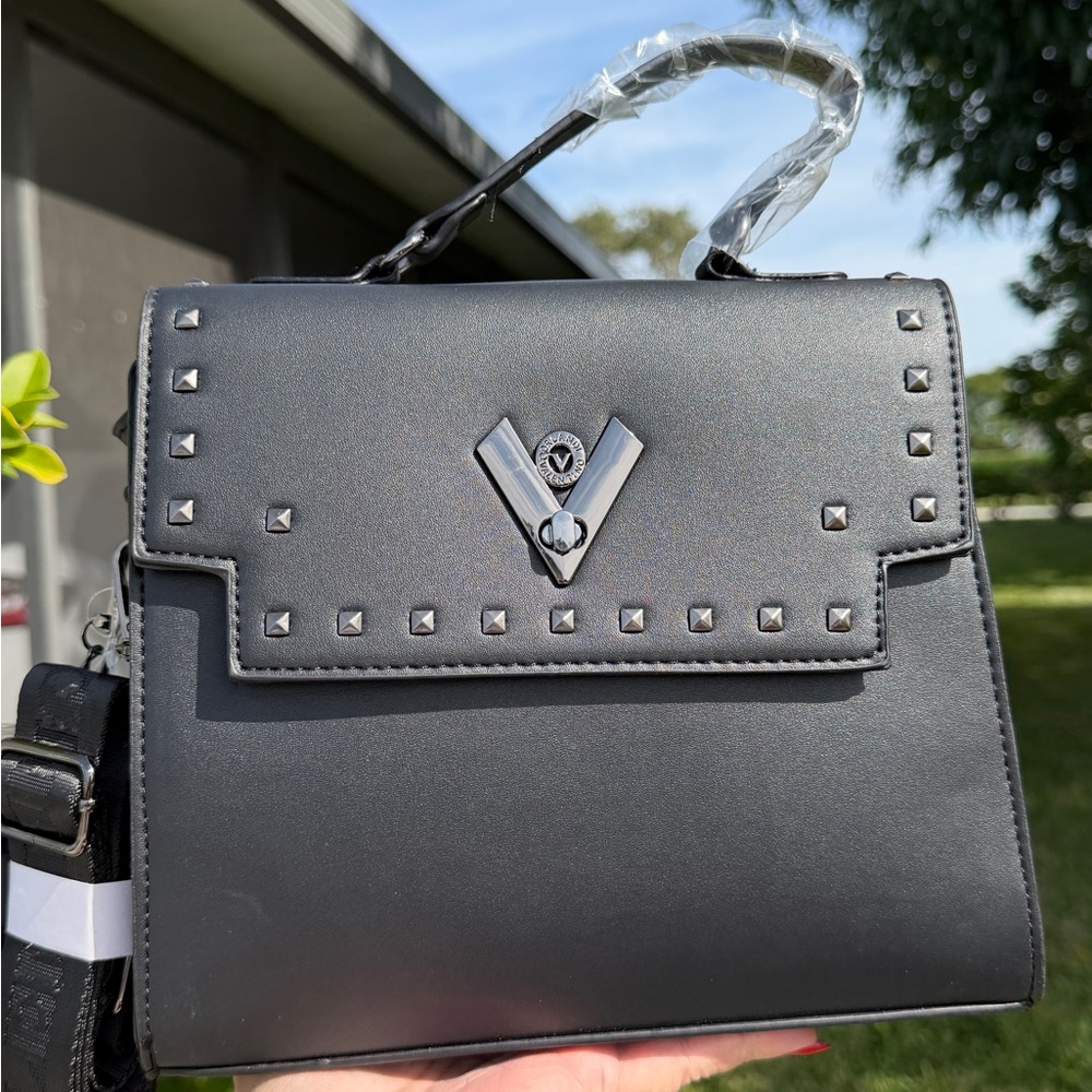 VALENTINO ORLANDI Studded Crossbody Black bag w/ Additional Wallet - Picture 5 of 15